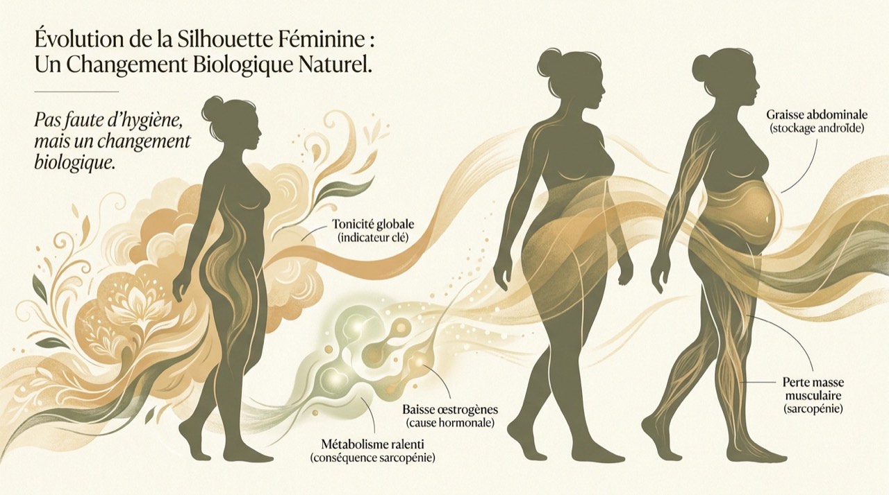 Évolution de la silhouette féminine et redistribution des graisses après 50 ans
