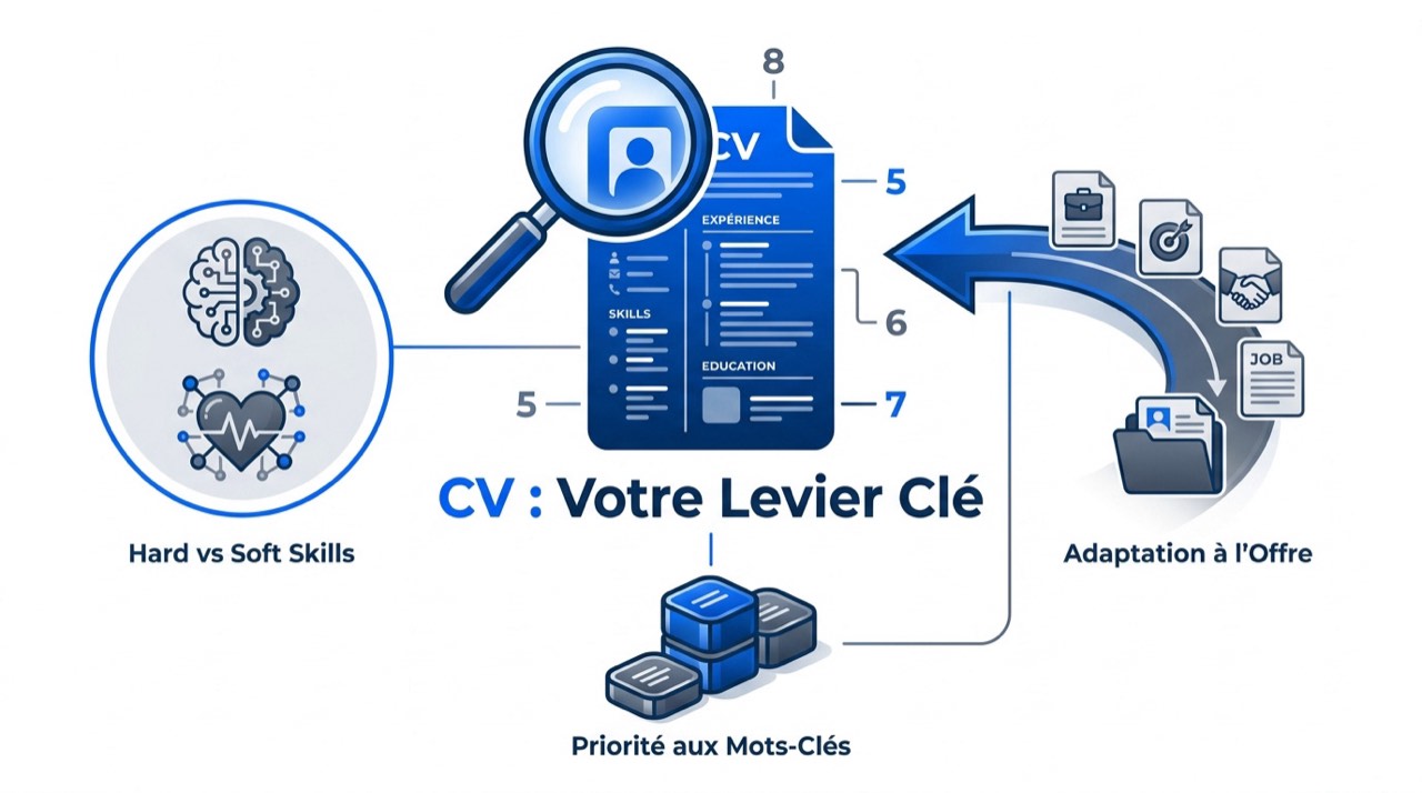 Sélection stratégique des compétences sur un CV professionnel