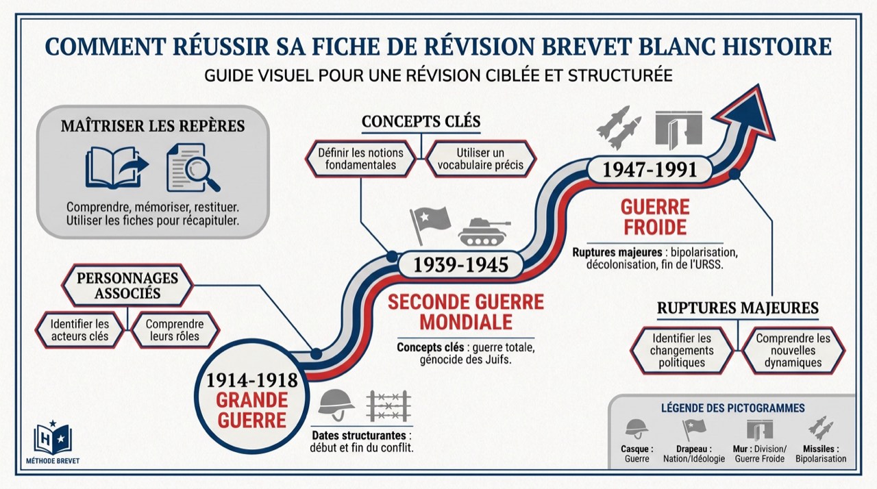 Guide visuel pour réussir sa fiche d'histoire