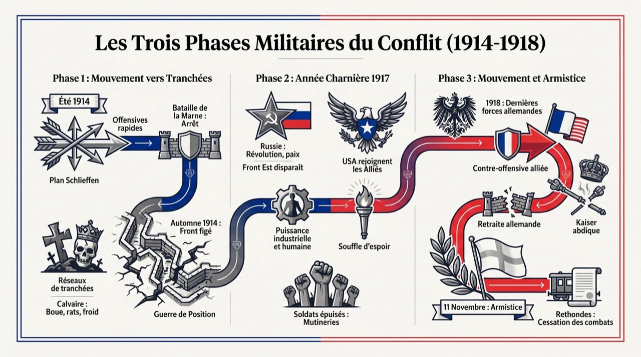 Soldats dans les tranchées durant la Première Guerre mondiale