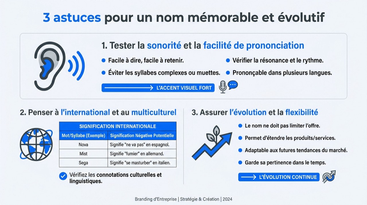 Conseils pour sélectionner un nom d'entreprise durable et percutant