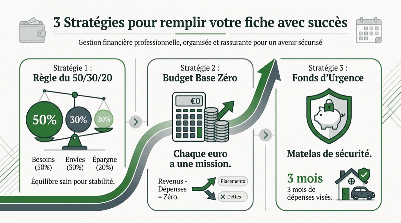 Stratégies pour optimiser votre fiche de budget mensuel à imprimer