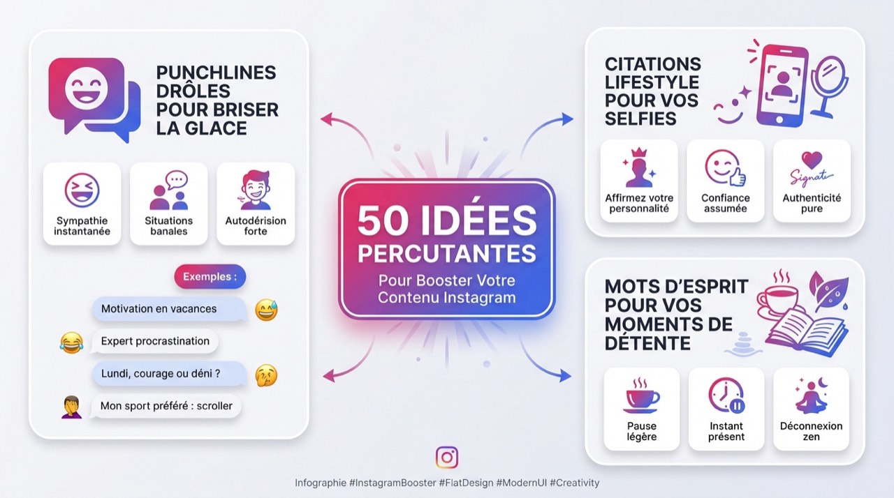 Sélection de 150 légendes Instagram courtes et accrocheuses pour tous vos posts