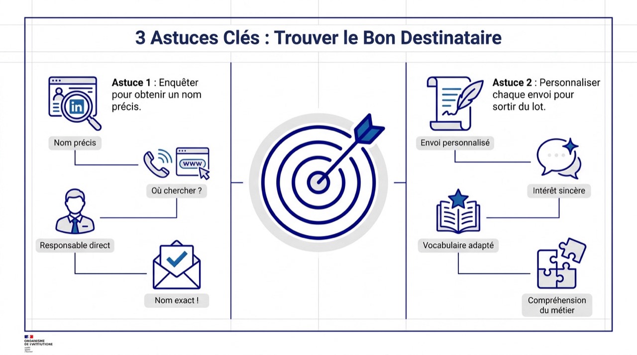 Conseils pour identifier le bon destinataire de sa lettre de motivation de stage