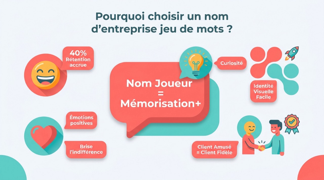 Avantages stratégiques d'un nom d'entreprise basé sur un jeu de mots pour la mémorisation