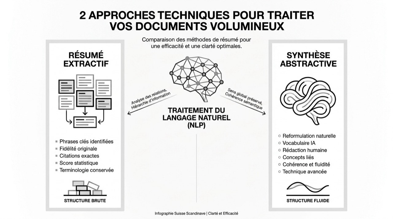 Illustration des méthodes de résumé de texte par intelligence artificielle