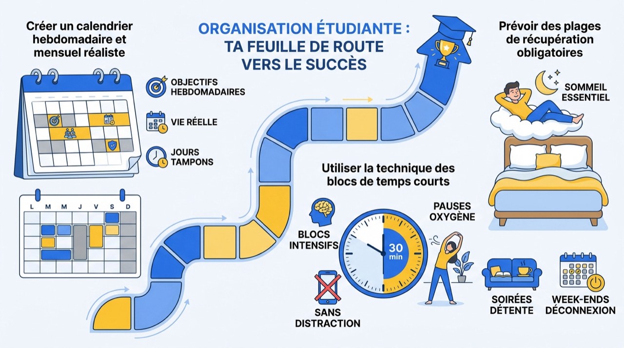 Planning de révisions stratégique pour réussir le baccalauréat