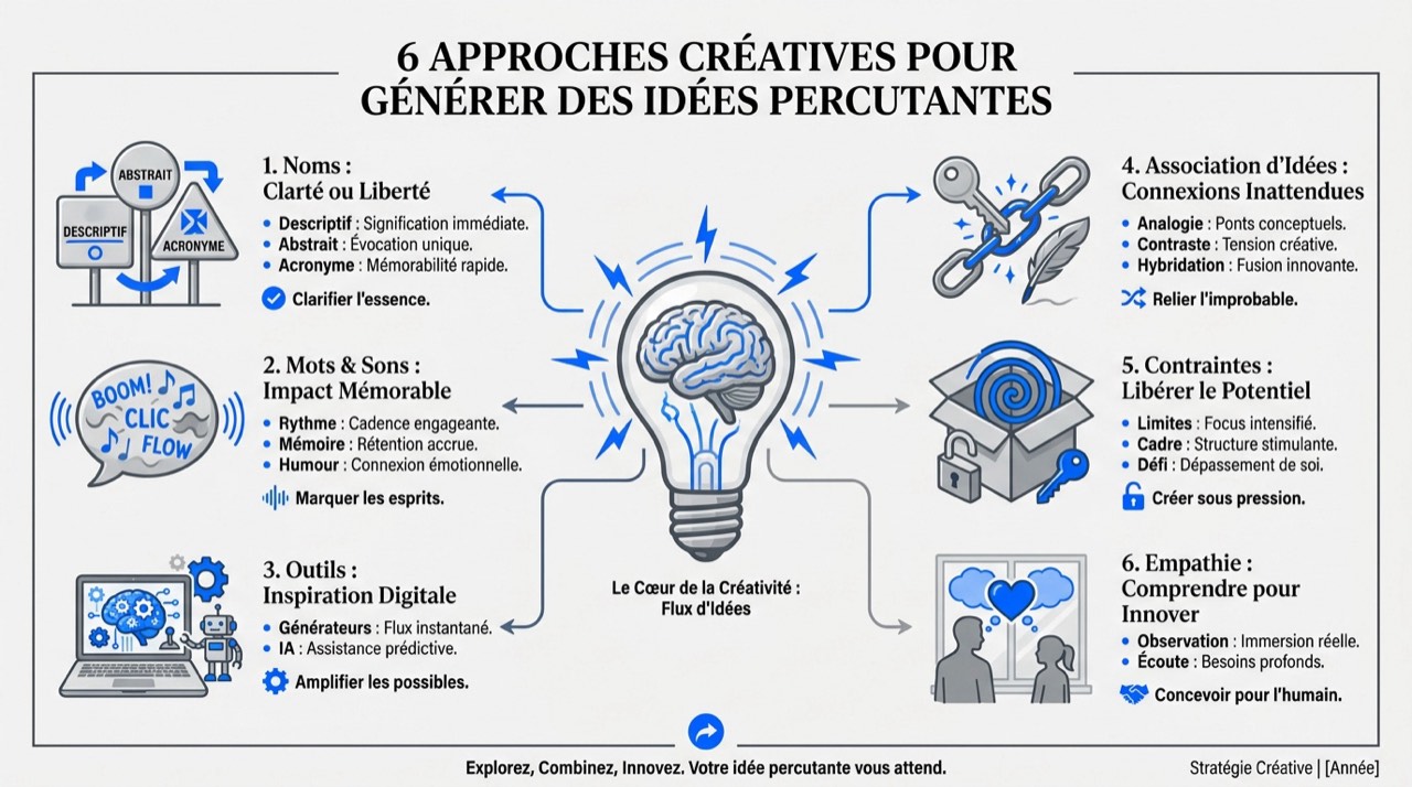 Méthodes créatives pour trouver un nom d'entreprise original