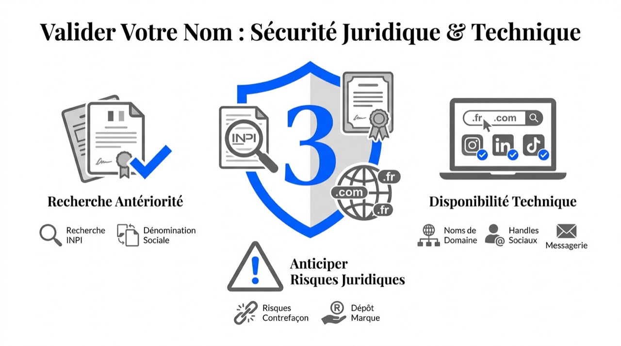 Vérification de la disponibilité juridique et technique d'un nom d'entreprise